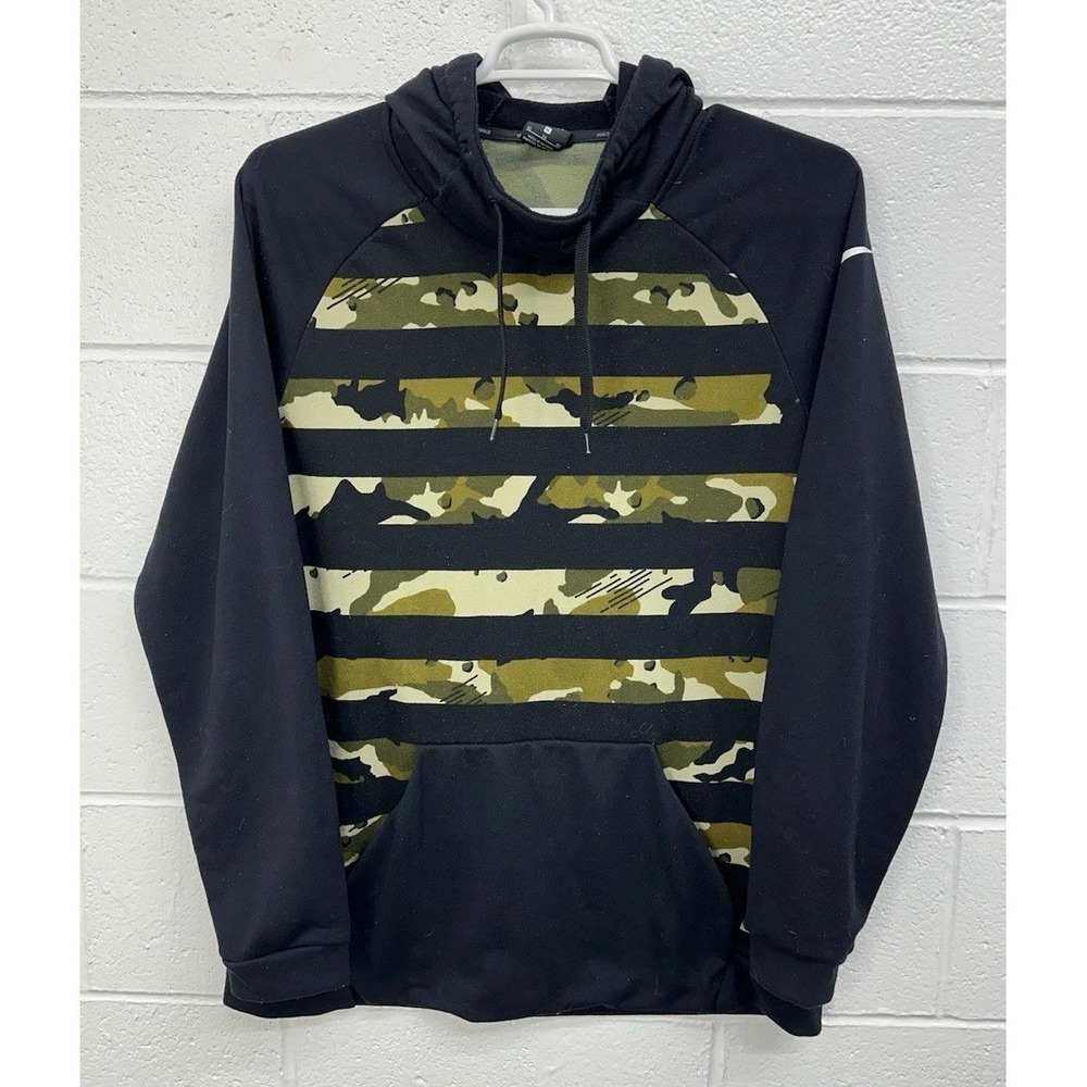 Nike Pullover Hoodie Black Green Camo Stripe /ā Men's XL